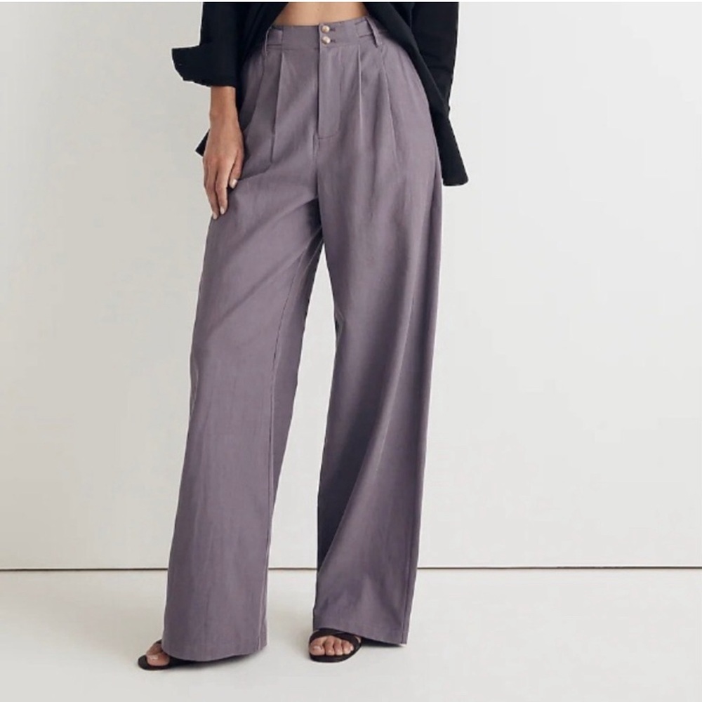 Madewell Wide Leg Pants in Dusty Lavender